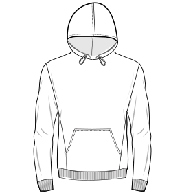 Patron ropa, Fashion sewing pattern, molde confeccion, patronesymoldes.com Sudadera canguro 8005 HOMBRES Buzos